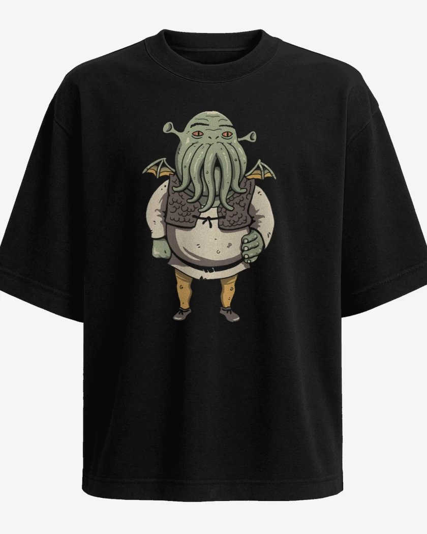 Polera Oversize Negro de Shrektulhu