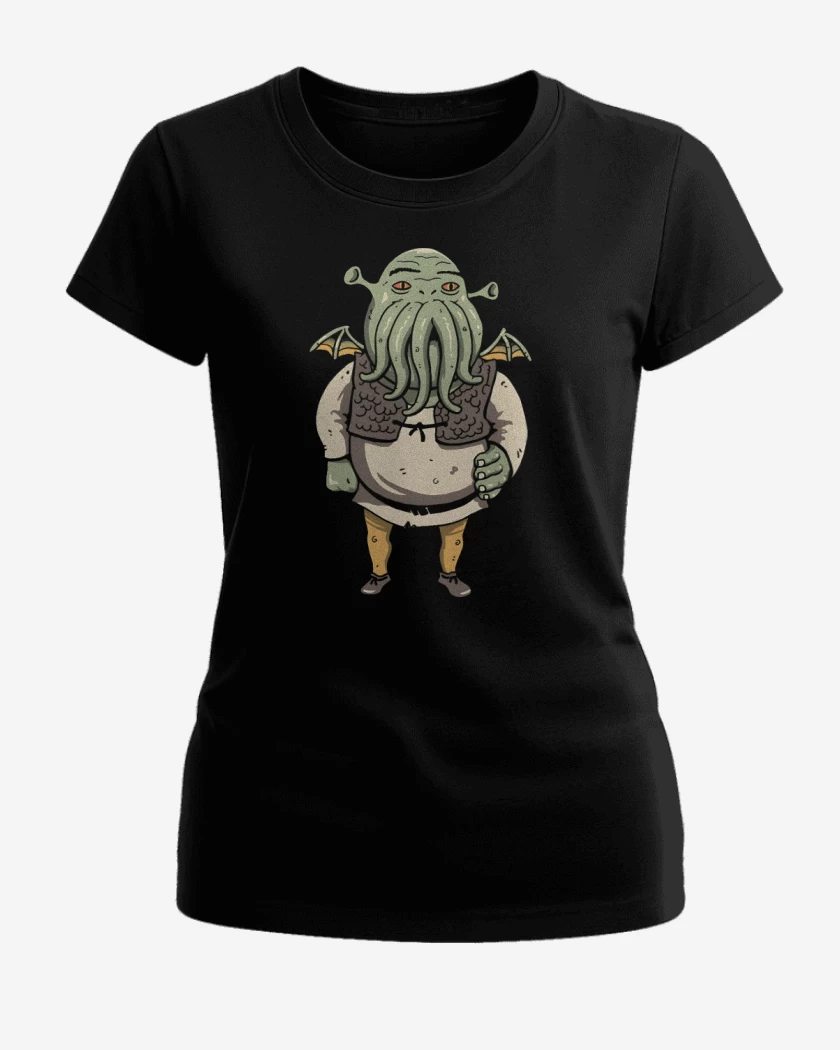Polera de Mujer Negro de Shrektulhu