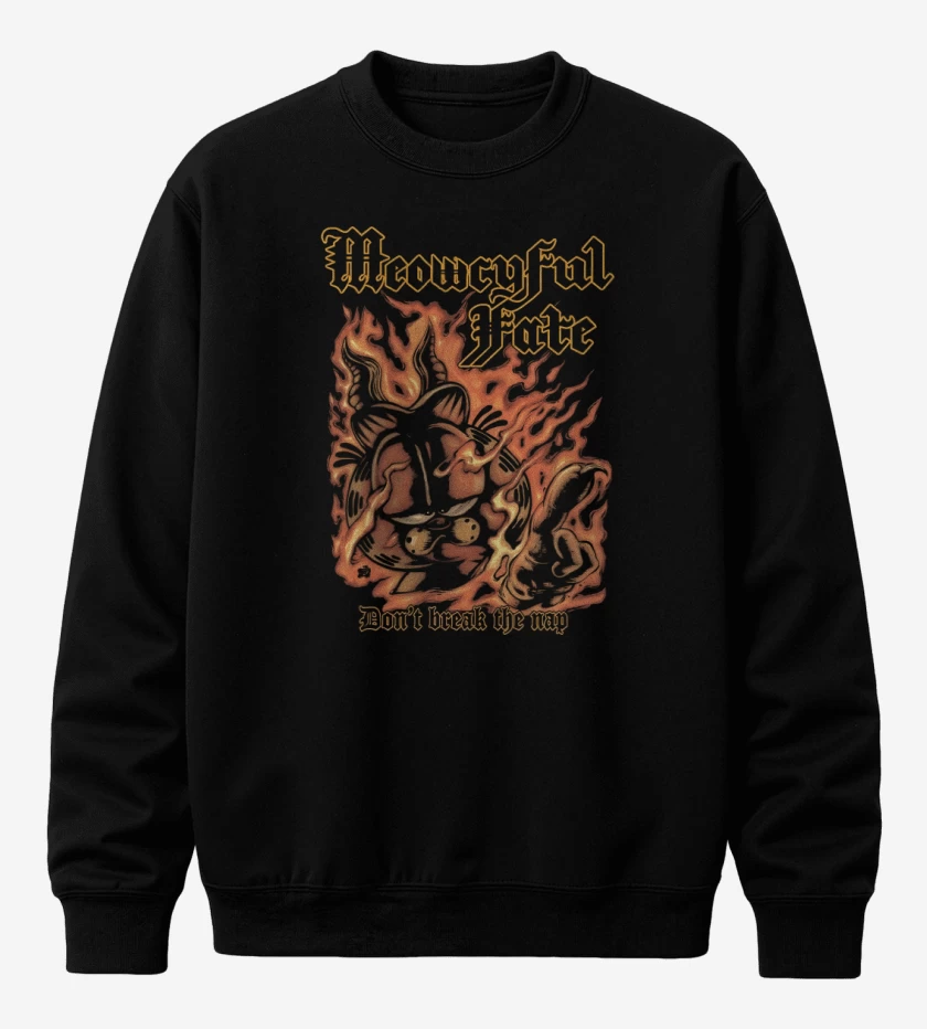 Poleron polo Negro de Meowcyful Fate