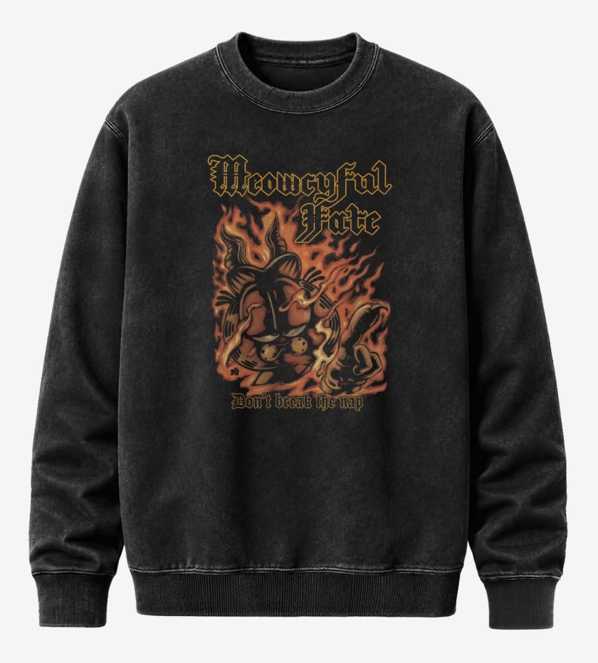 Poleron Polo Acid Wash Negro de Meowcyful Fate