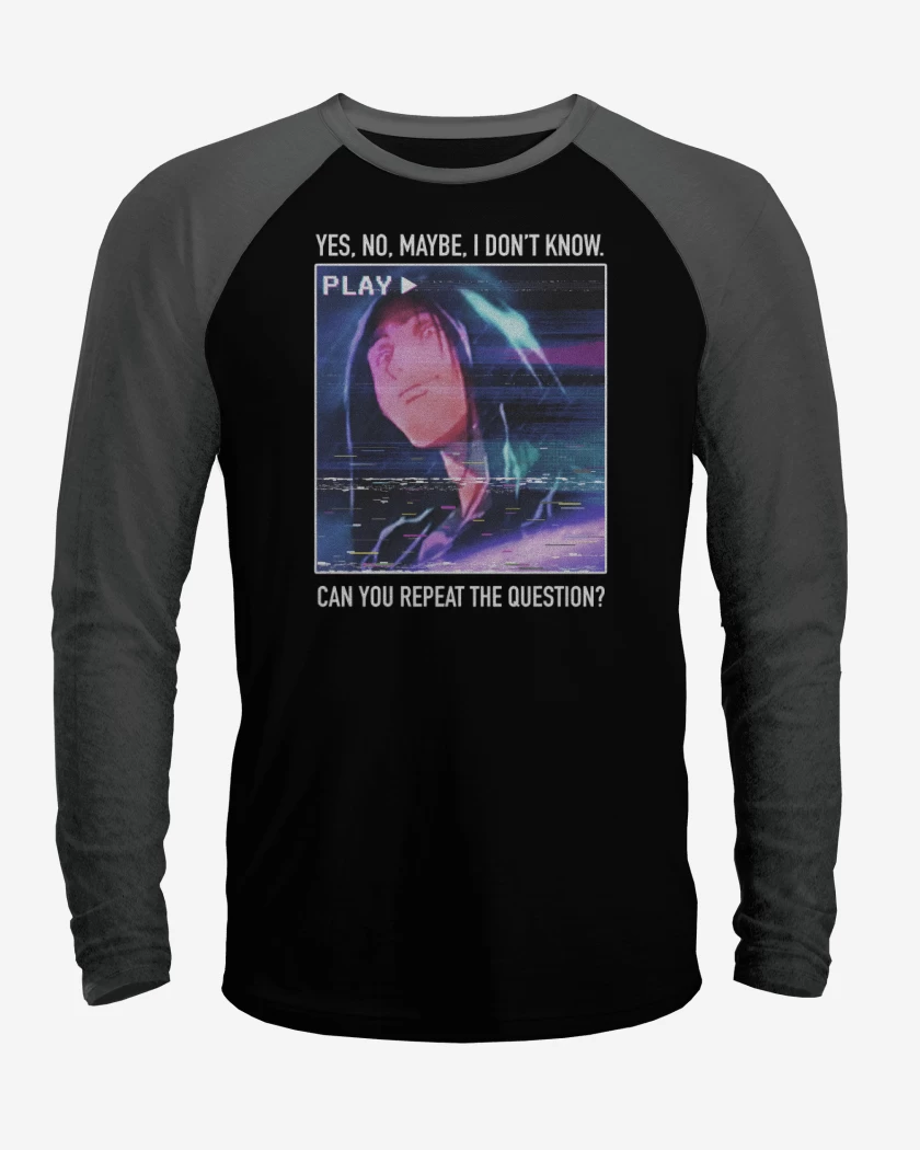 Polera Raglan Negro / Negro Heather de Malcolm in the Middle