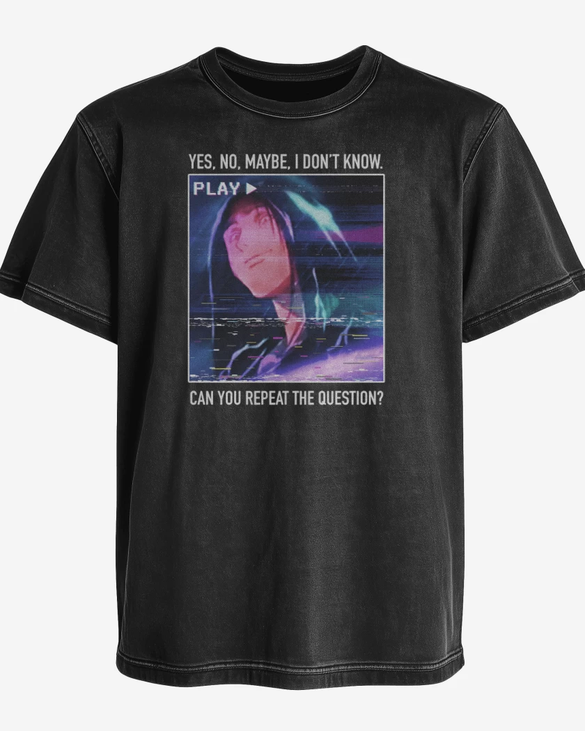 Polera desgastada Negro de Malcolm in the Middle