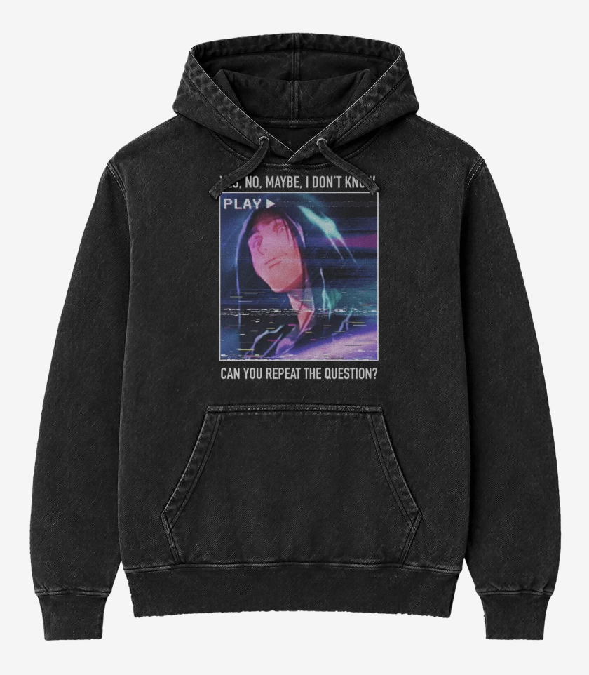 Poleron Canguro Acid Wash Negro de Malcolm in the Middle