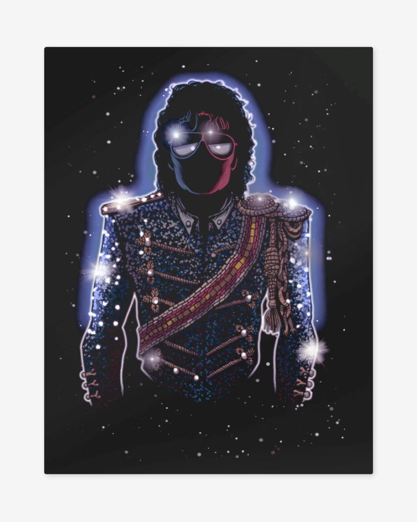 Print metalico Negro de Jackson Moonwalk