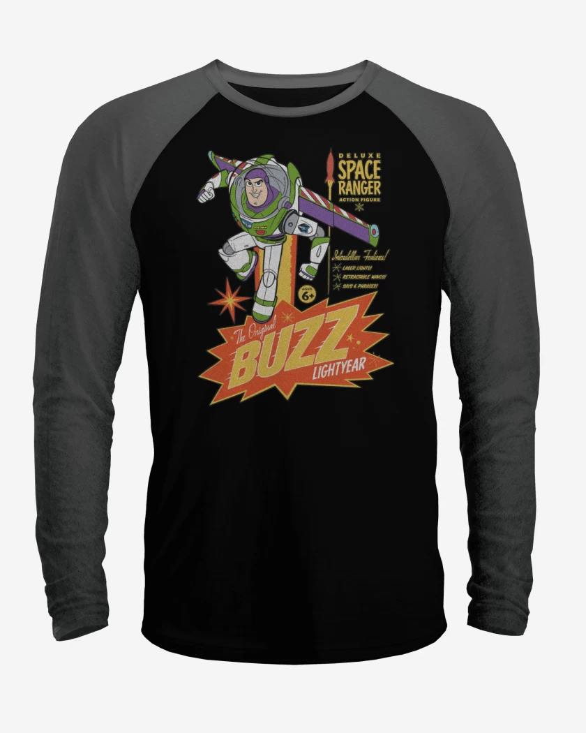 Polera Raglan Negro / Negro Heather de Buzz Lightyear