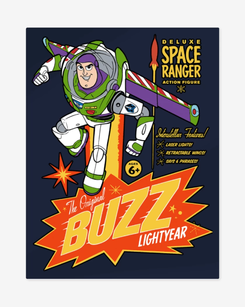 Print metalico Azul Marino de Buzz Lightyear