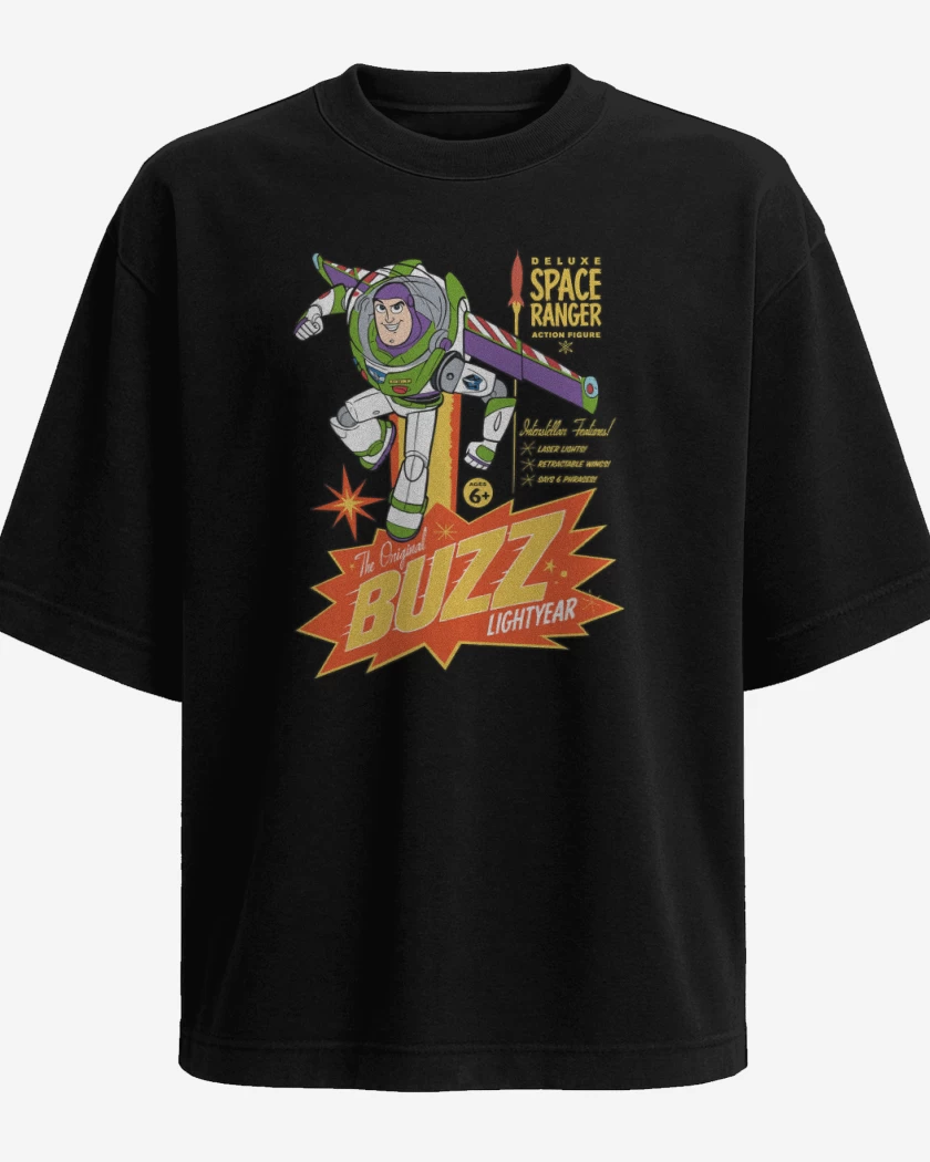 Polera Oversize Negro de Buzz Lightyear