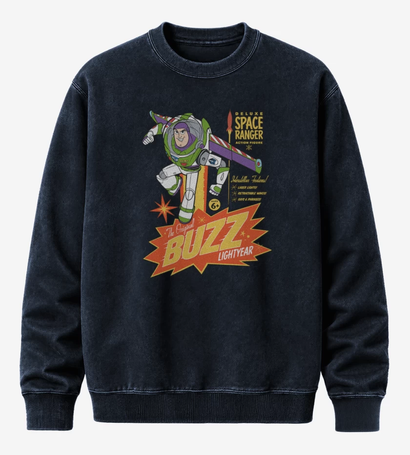 Poleron Polo Acid Wash Azul Marino de Buzz Lightyear