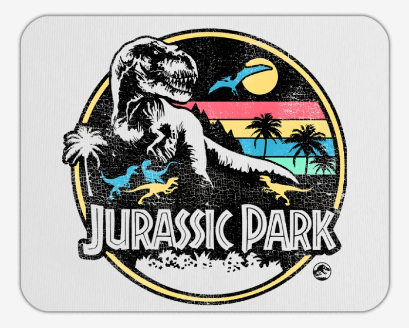 Mousepad Jurassic Park Retro