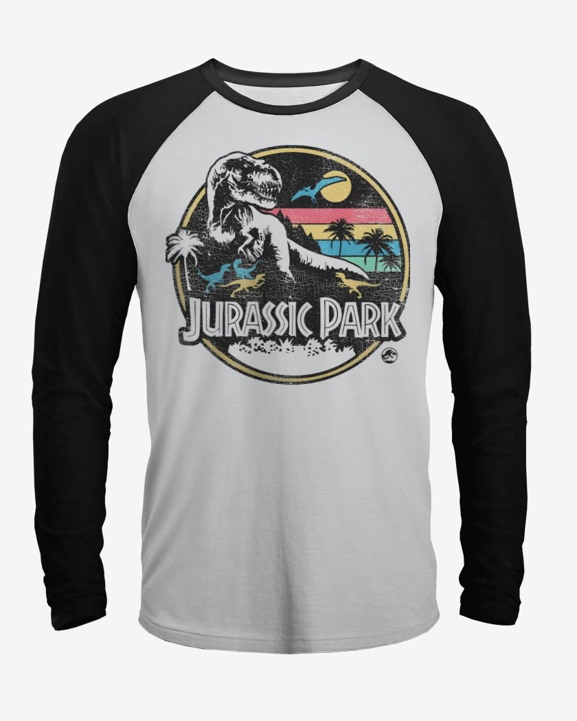 Polera Raglan Jurassic Park Retro
