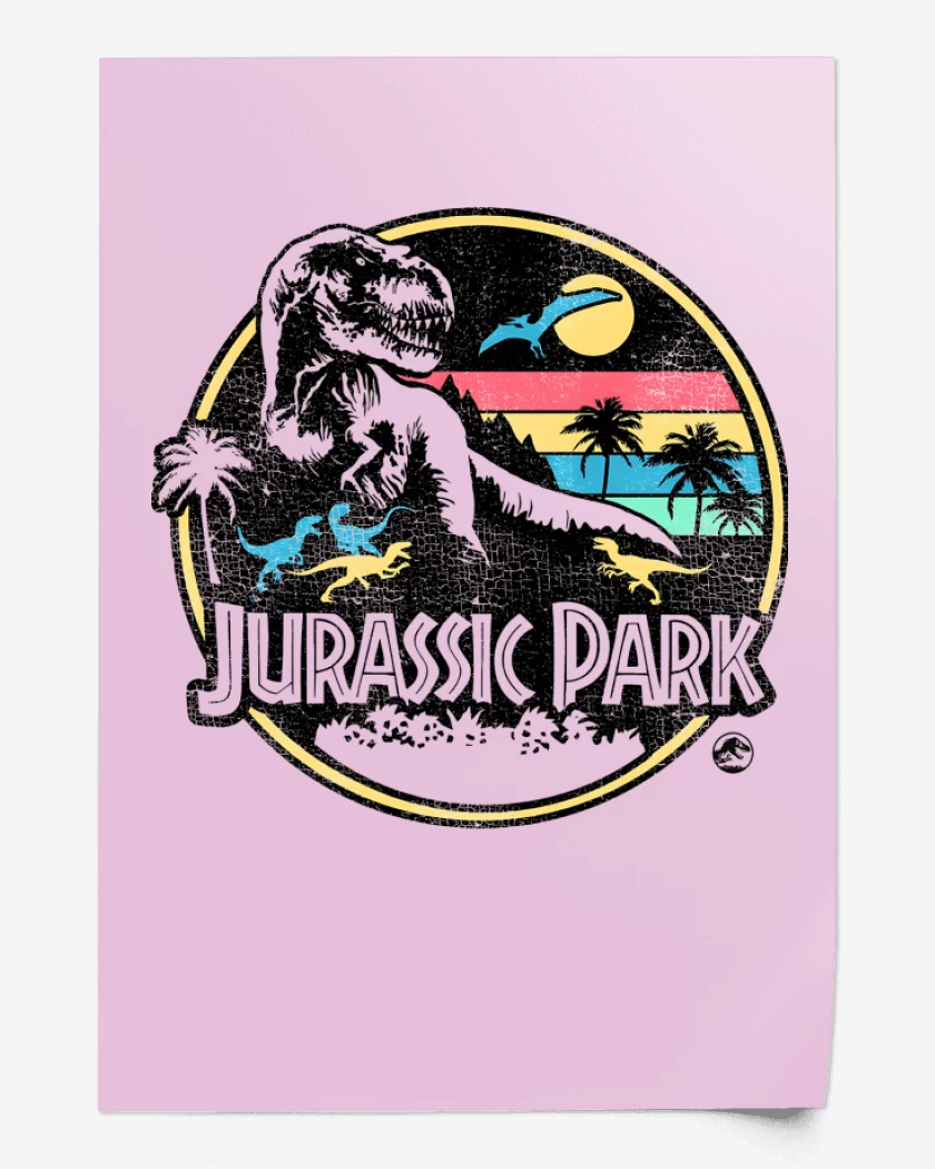 Print Jurassic Park Retro