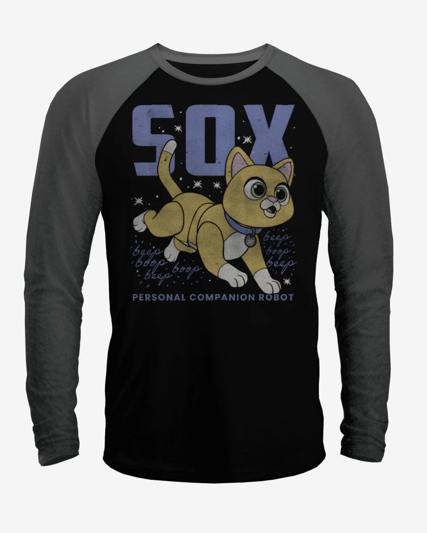 Polera Raglan Negro / Negro Heather de Sox
