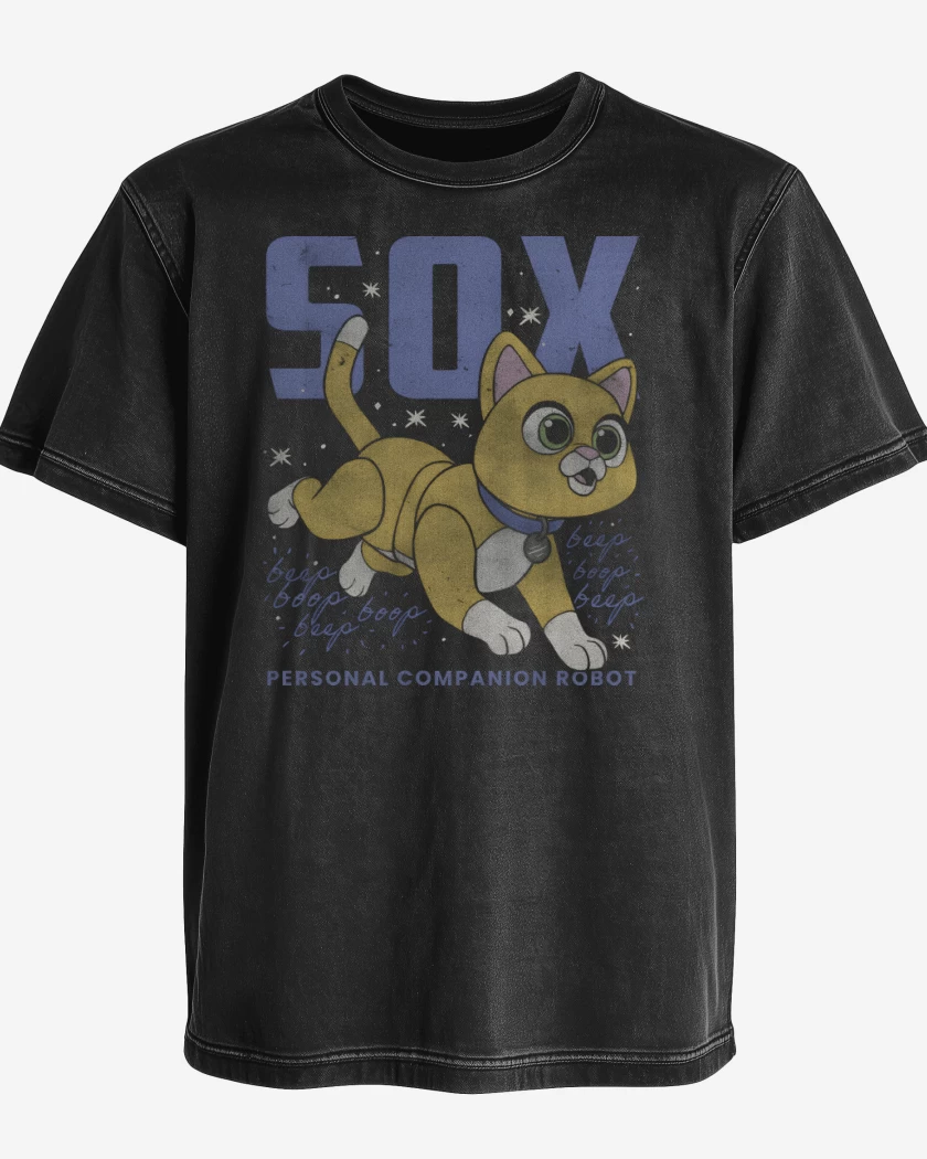 Polera desgastada Negro de Sox
