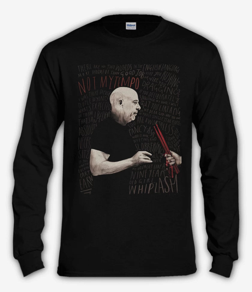 Polera manga larga Negro de Whiplash Terence
