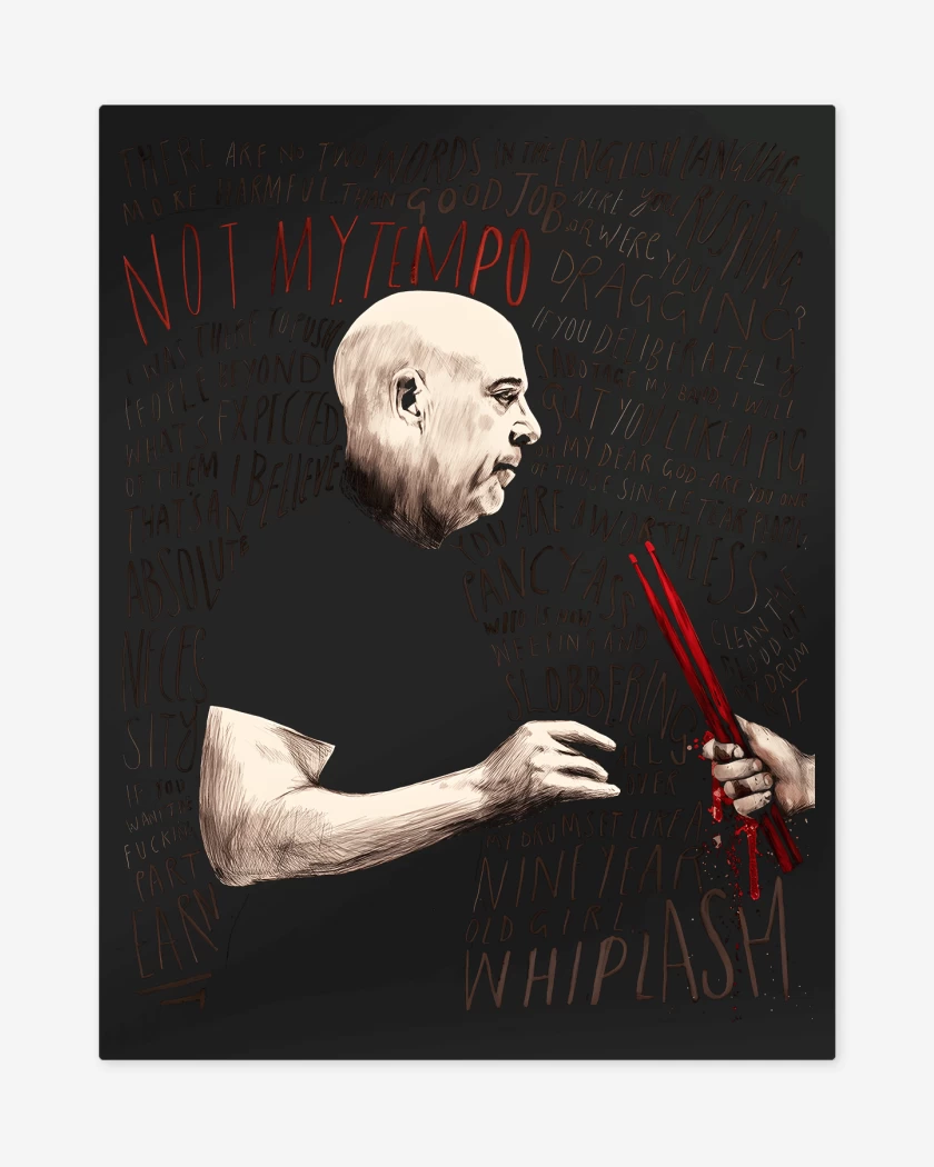 Print metalico Negro de Whiplash Terence