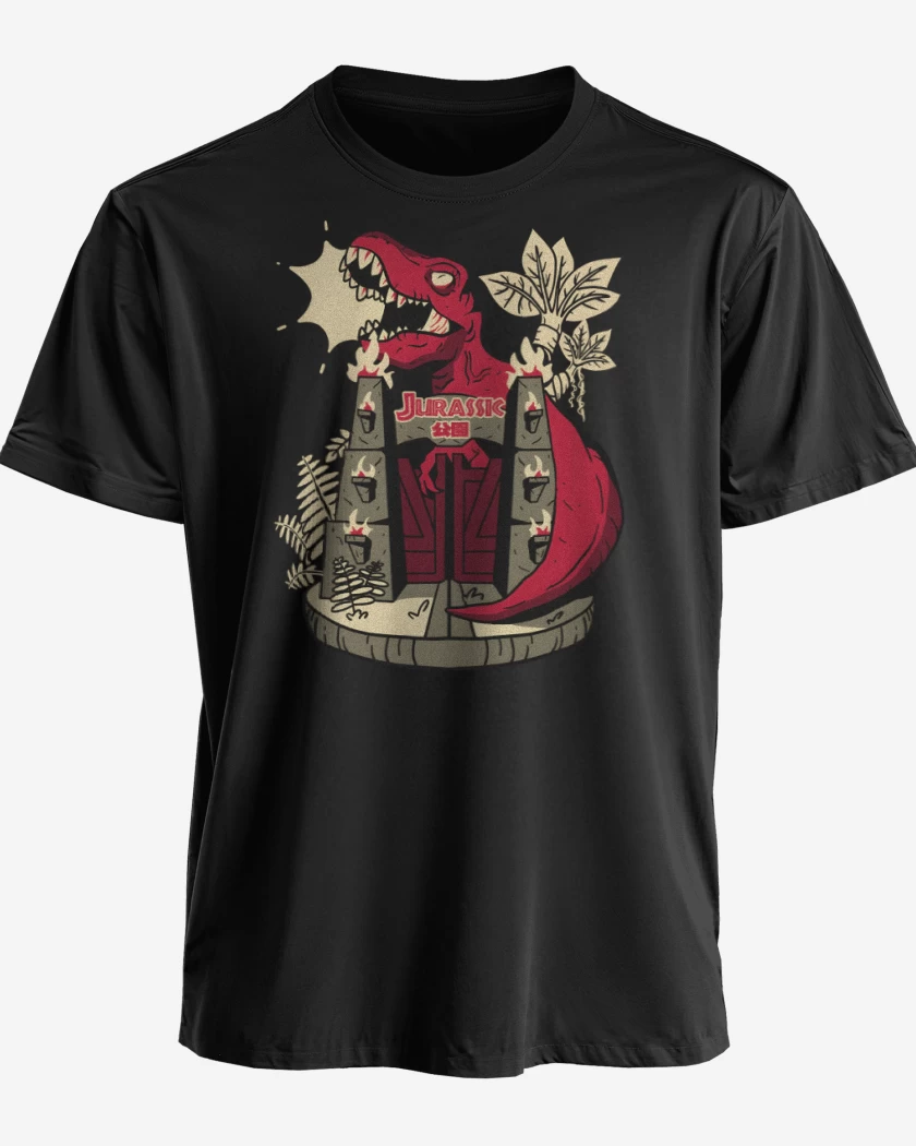 Polera premium Negro de Jurassic Recuerdo