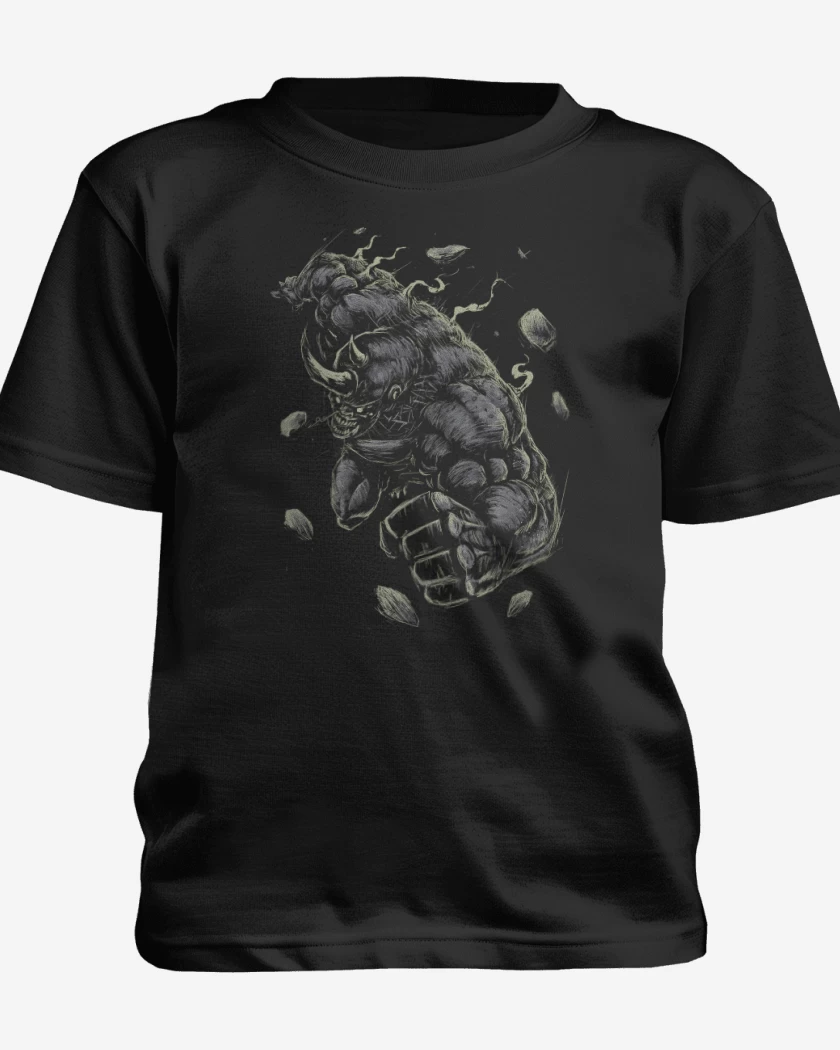 Polera de niño Negro de El Maldito Rhino