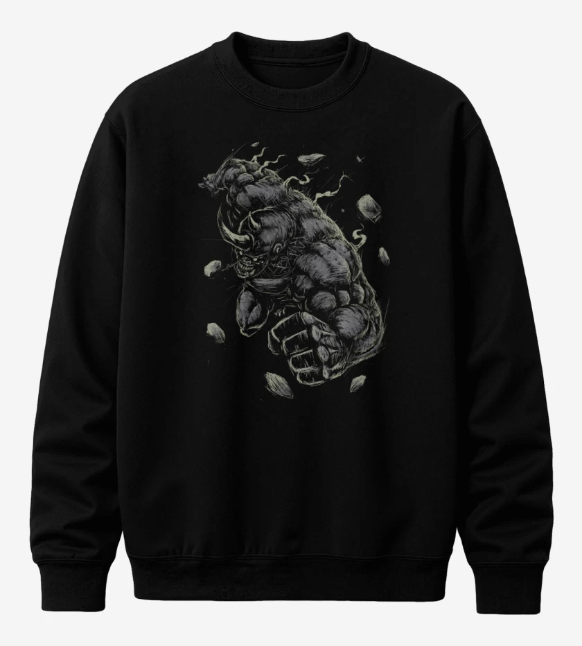 Poleron polo Negro de El Maldito Rhino