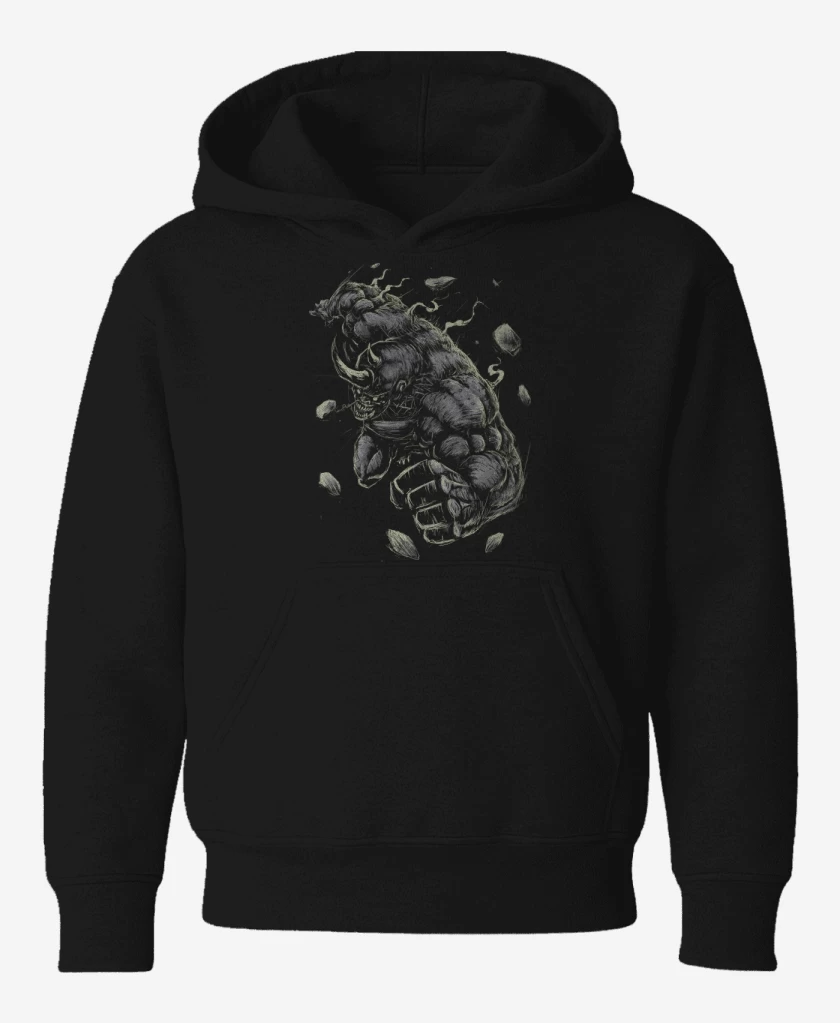 Poleron de niño Negro de El Maldito Rhino