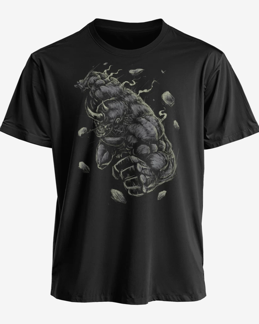 Polera premium Negro de El Maldito Rhino