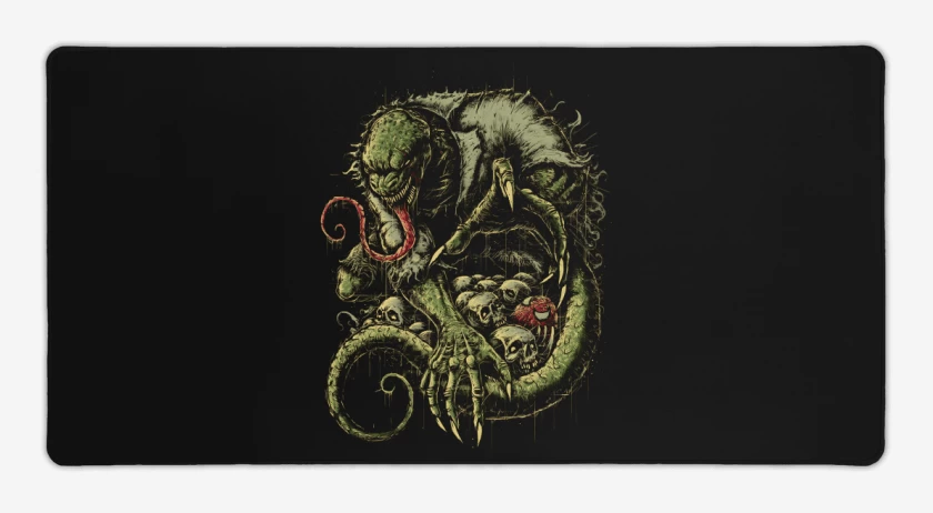 Mouse pad Gamer Negro de El Maldito Lagarto
