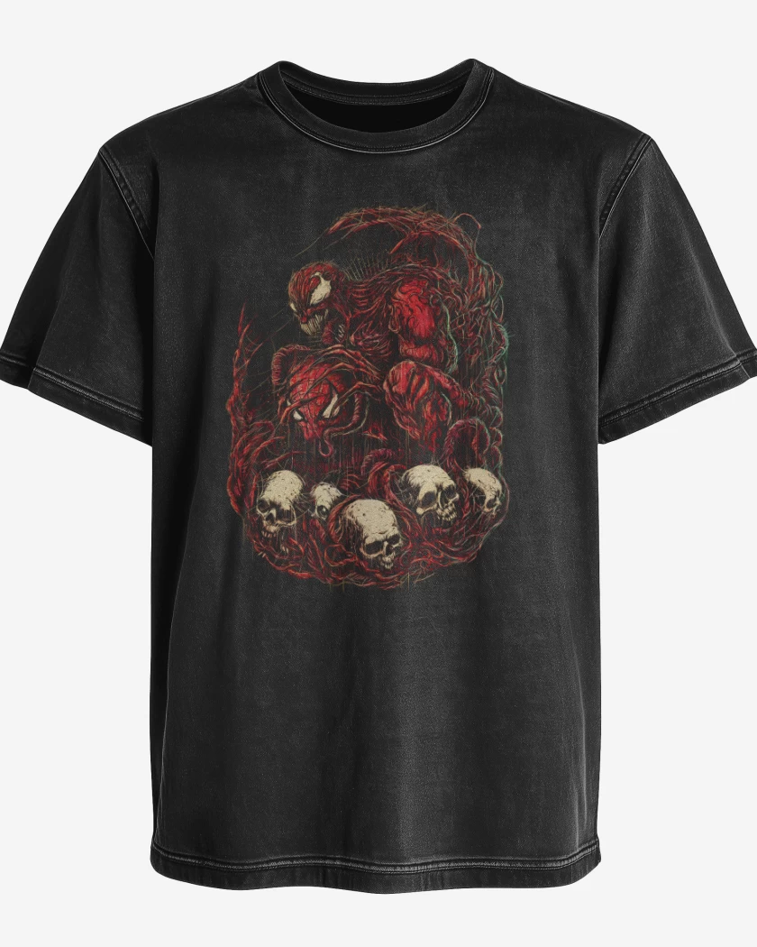 Polera desgastada El Maldito Carnage