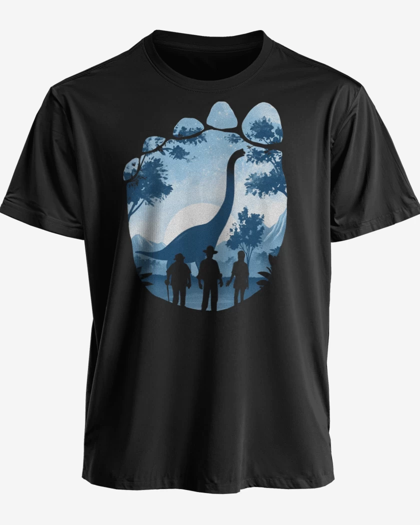 Polera premium Negro de Huella de Braquiosaurio