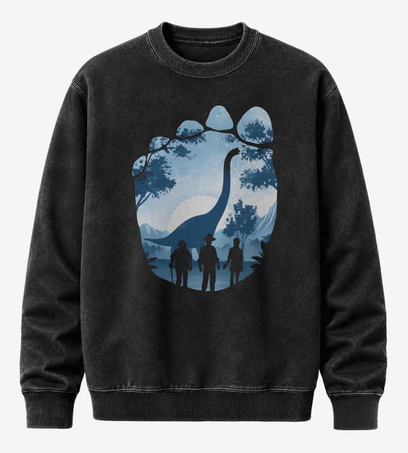 Poleron Polo Acid Wash Huella de Braquiosaurio