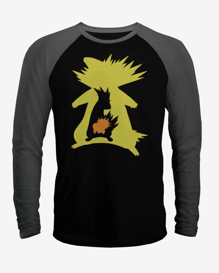 Polera Raglan Negro / Negro Heather de Cyndavolution