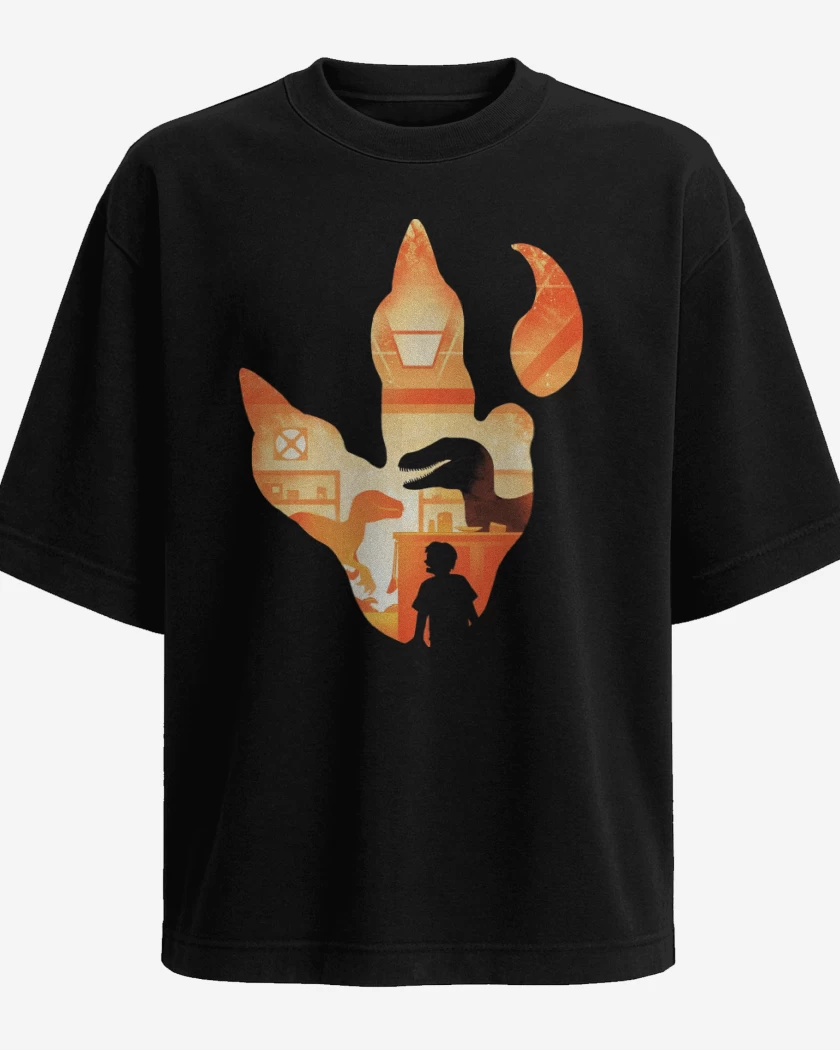 Polera Oversize Huella de Velociraptor