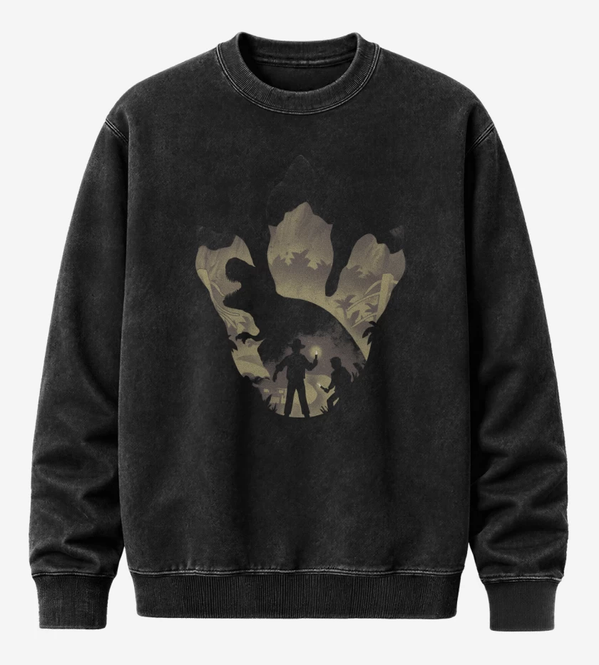 Poleron Polo Acid Wash Huella de T-Rex