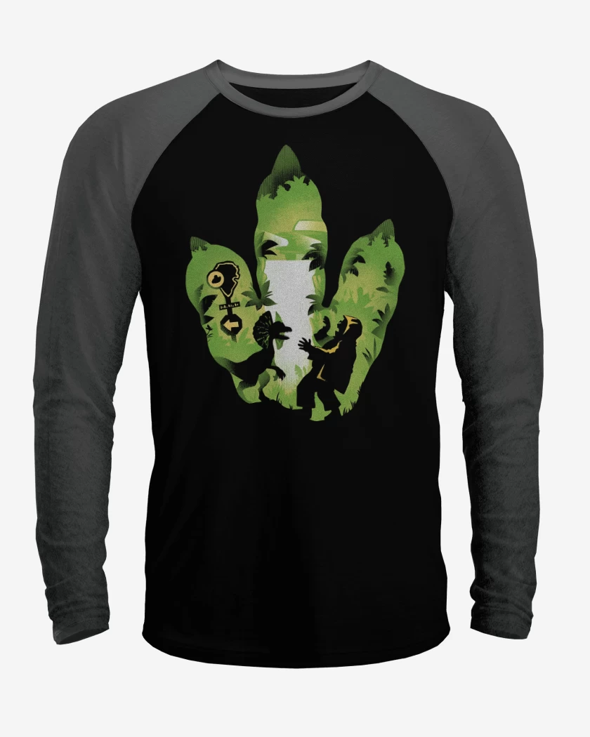 Polera Raglan Huella de Dilofosaurio