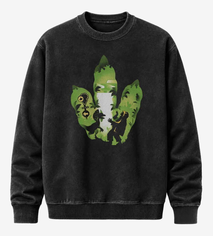 Poleron Polo Acid Wash Huella de Dilofosaurio