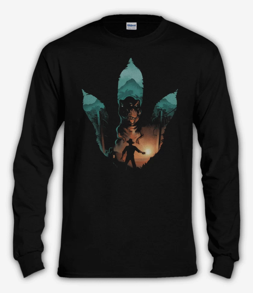 Polera manga larga Negro de Huella Jurásica