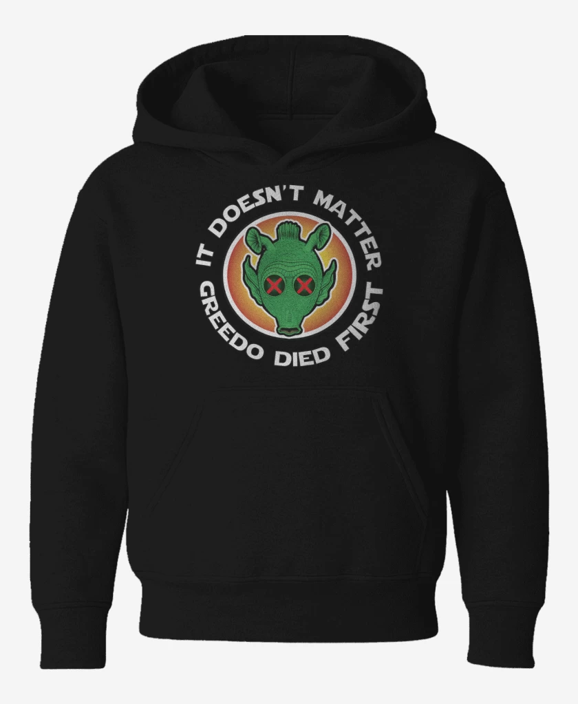 Poleron de niño Negro de Greedo Died First