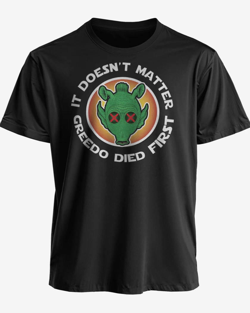 Polera premium Negro de Greedo Died First