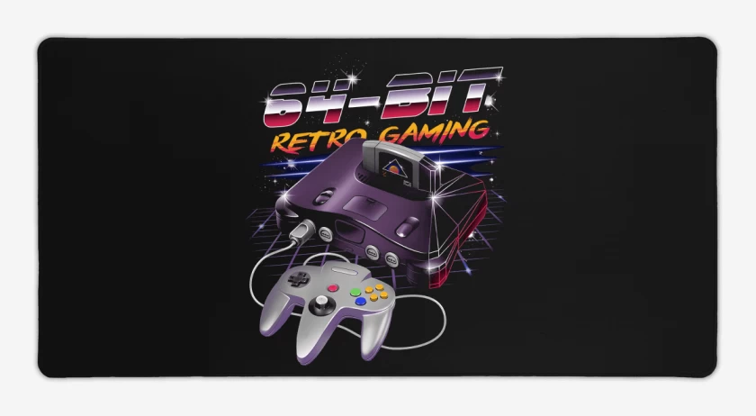 Mouse pad Gamer Negro de 64bits