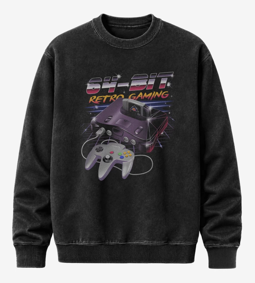Poleron Polo Acid Wash Negro de 64bits
