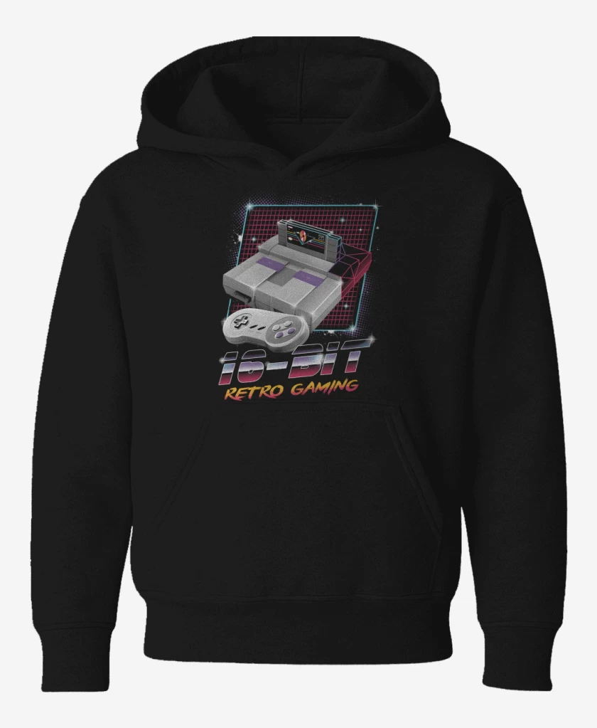 Poleron de niño Negro de 16bits