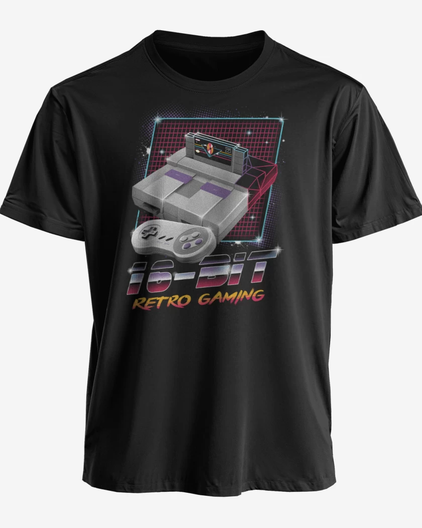 Polera premium Negro de 16bits