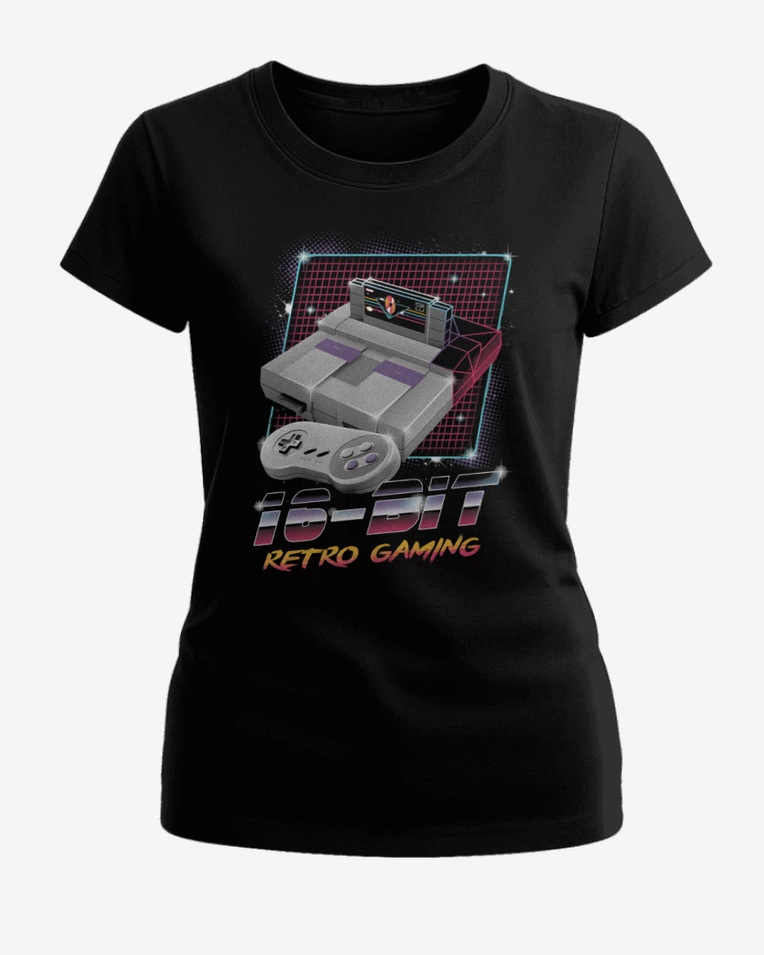 Polera de Mujer Negro de 16bits