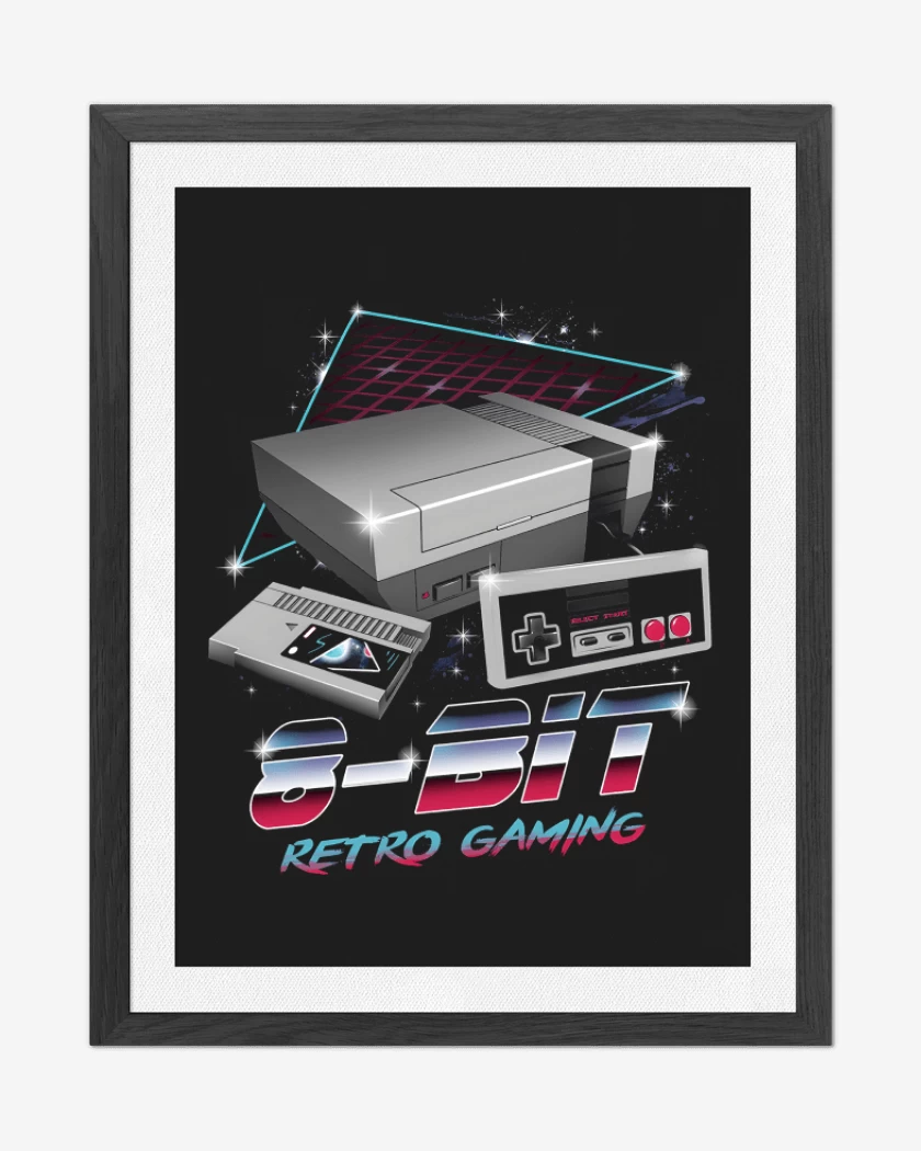 Cuadro decorativo Negro de 8bits