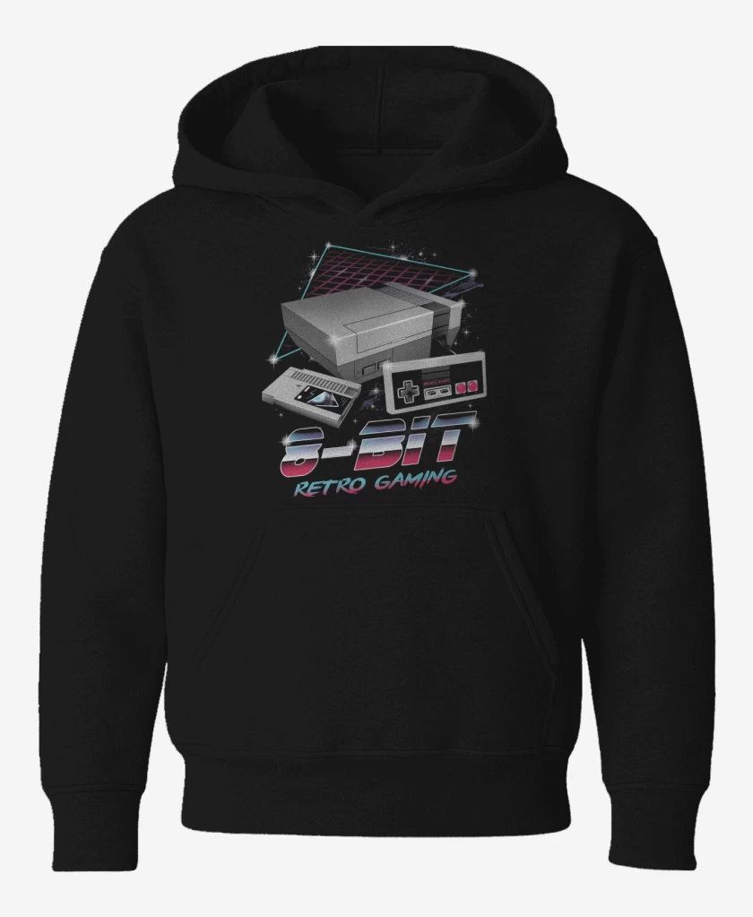 Poleron de niño Negro de 8bits