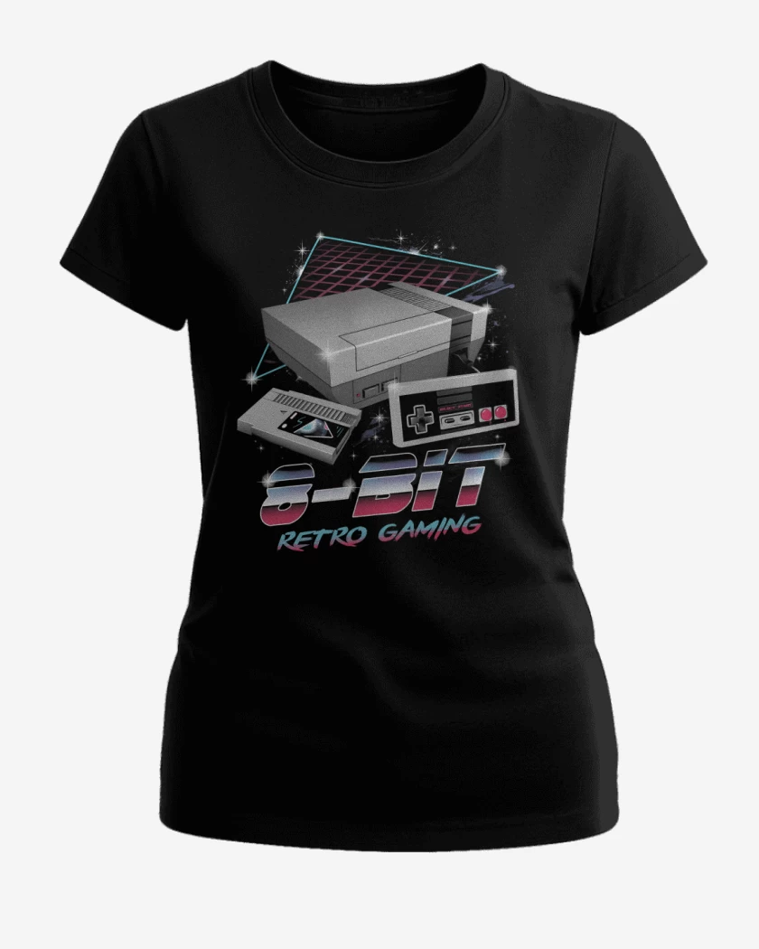 Polera de Mujer Negro de 8bits