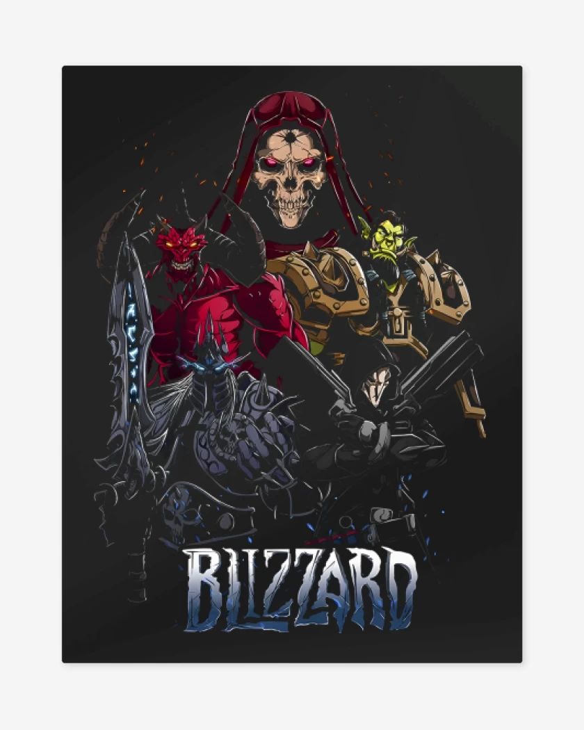 Print metalico Negro de Blizzard Epic