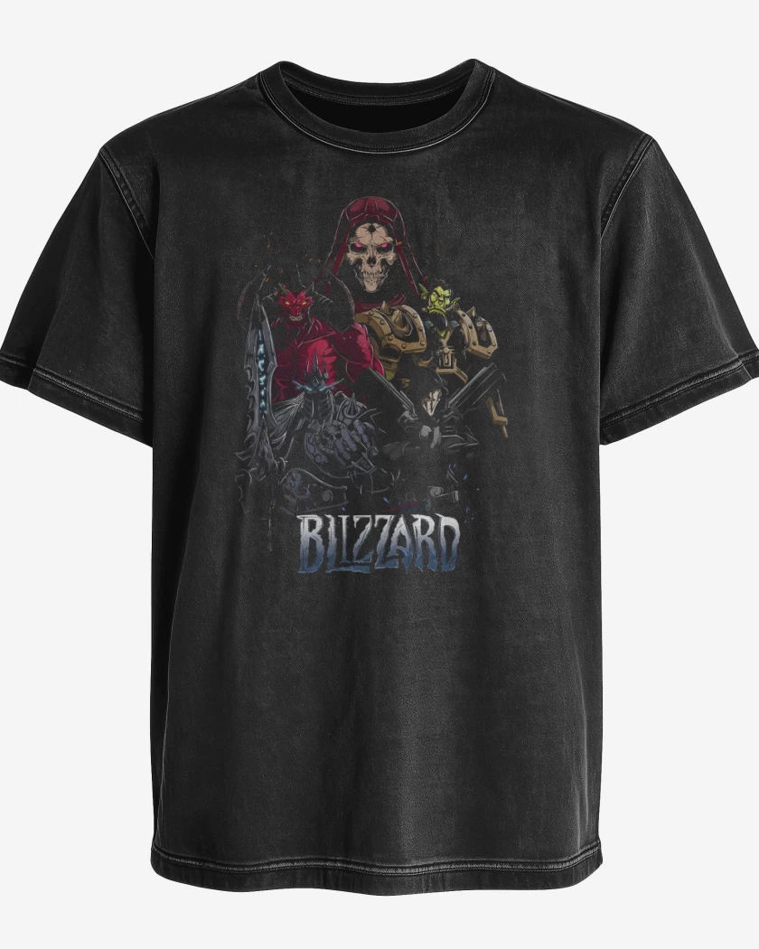 Polera desgastada Negro de Blizzard Epic
