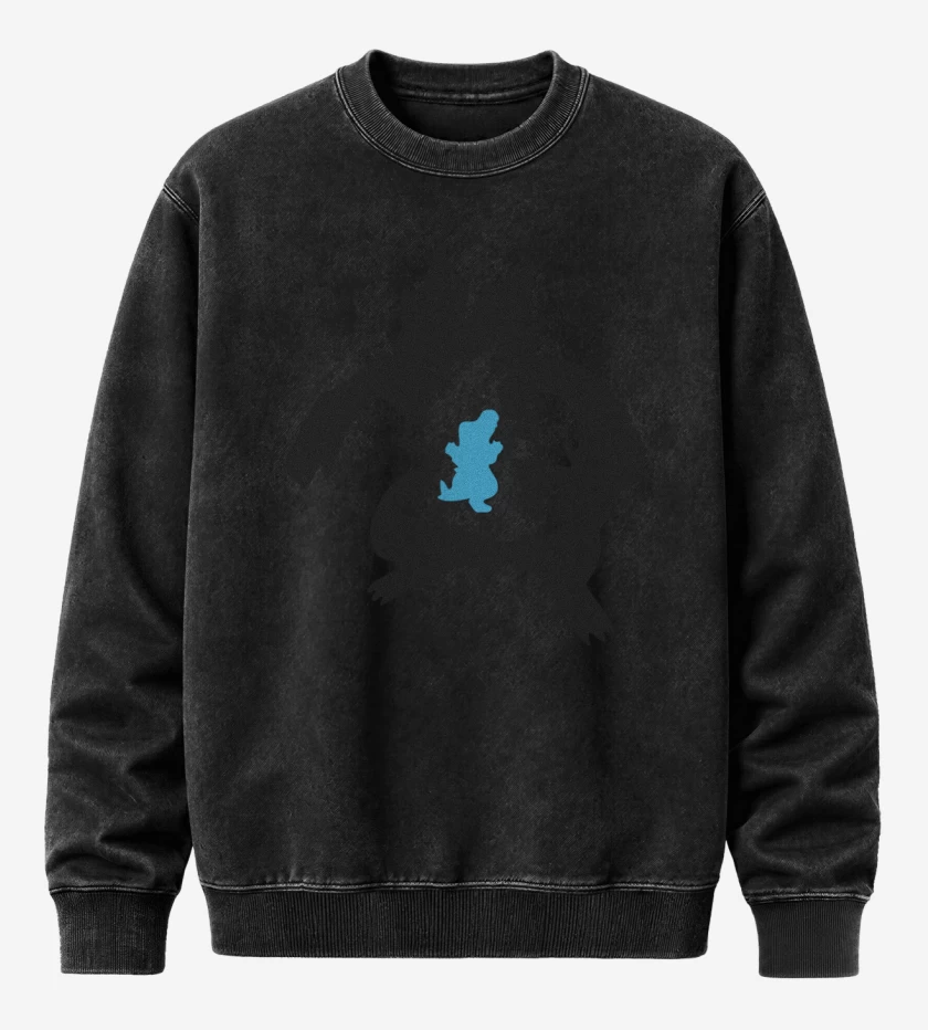 Poleron Polo Acid Wash Negro de Totoevolution