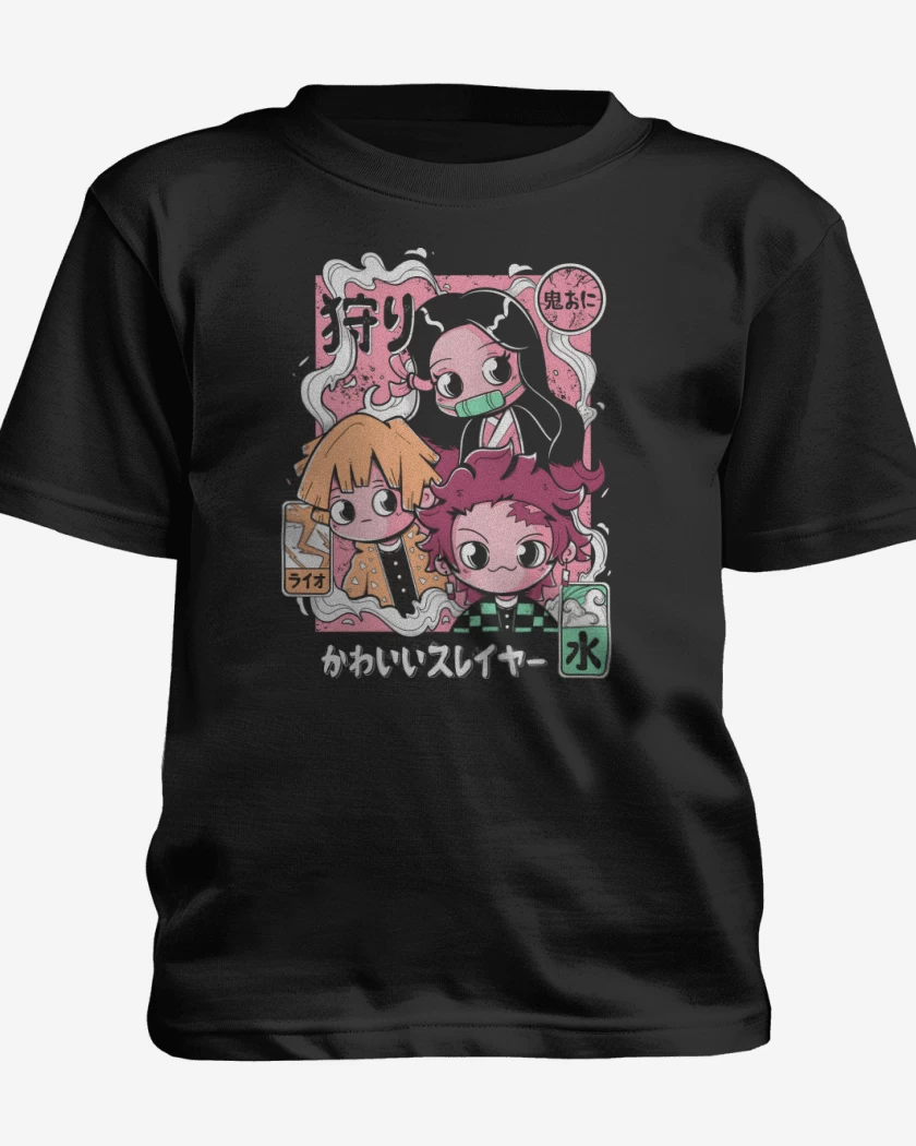 Polera de niño Chibi Kimetsu