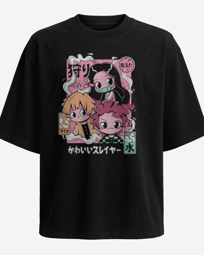 Polera Oversize Chibi Kimetsu