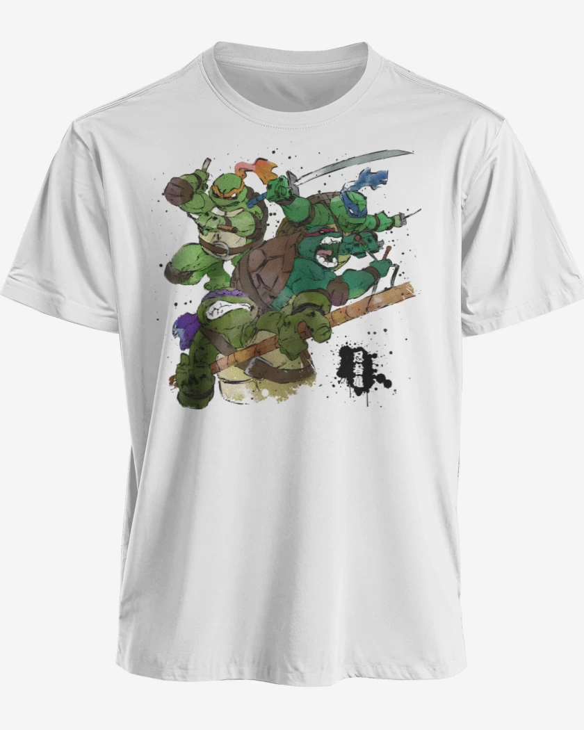 Polera premium Blanco de Tortugas Guerreras